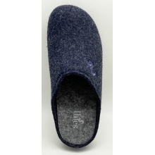 thies Kapcie PET Slipper (miękki filc) ciemnoniebieskie Damskie